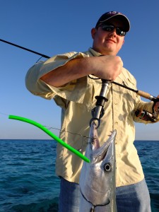 jason Lord with a Barracuda caught in the Florida Keys